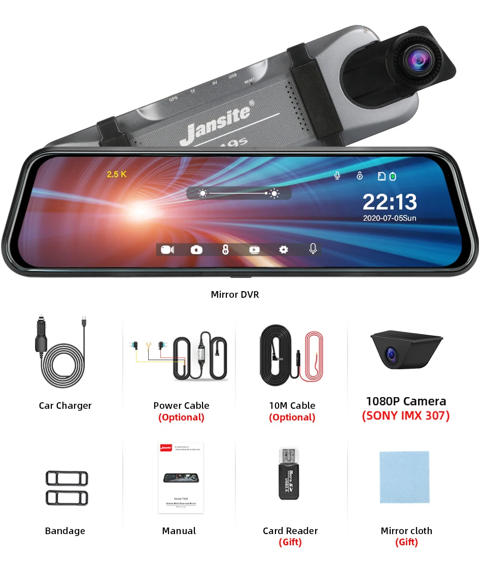 Develuck 10 " 2.5K+1080P Dash Cam Mirror Car DVR Stream Media Super Night Vision Touch Screen Car Camera Parking Mode Recorder
Develuck 10 " 2.5K+1080P Dash Cam Mirror Car DVR Stream Media Super Night Vision Touch Screen Car Camera Parking Mode Recorder