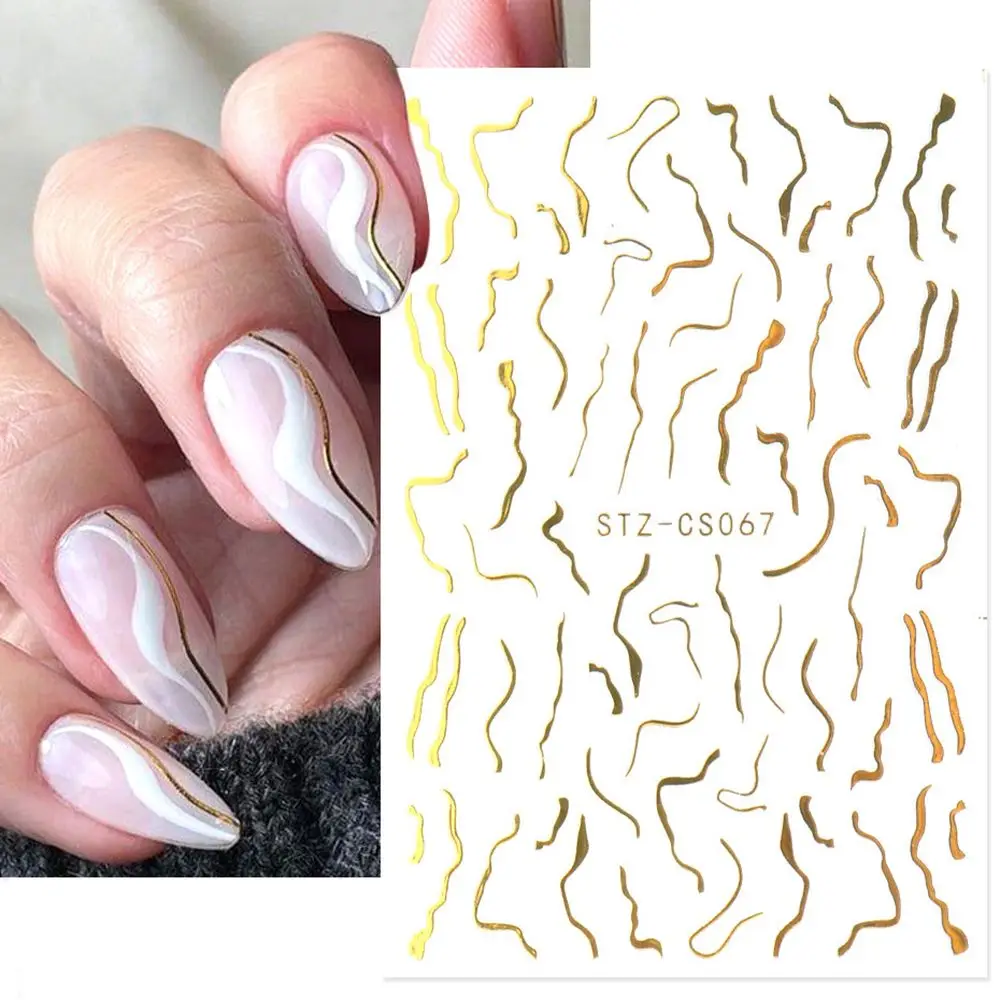 Manicure Winter DIY Sparkly Designs Marble Line 3D Nail Stickers Nail Art Decoration Gold Stripe
Manicure Winter DIY Sparkly Designs Marble Line 3D Nail Stickers Nail Art Decoration Gold Stripe