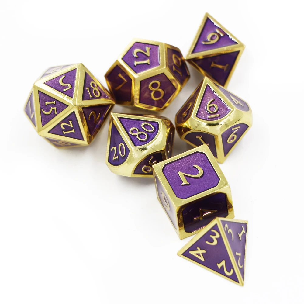 New DNDs 7pcs/Set Creative RPG Game Dice Set Metal Dice DND Imitation Gold Transparent Purple
New DNDs 7pcs/Set Creative RPG Game Dice Set Metal Dice DND Imitation Gold Transparent Purple