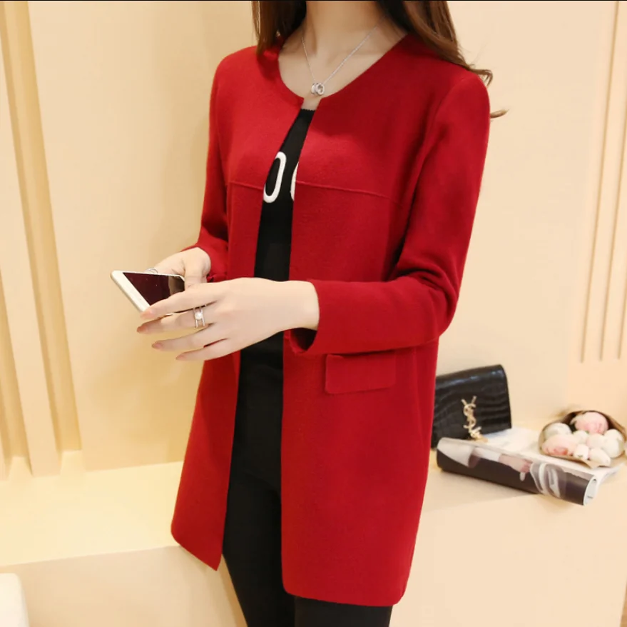2020 Spring New Fashion Women Knitwear Leisure O-neck Cardigan Long-sleeve Jacket Pure color High quality Slim Autumn Coat T392
2020 Spring New Fashion Women Knitwear Leisure O-neck Cardigan Long-sleeve Jacket Pure color High quality Slim Autumn Coat T392