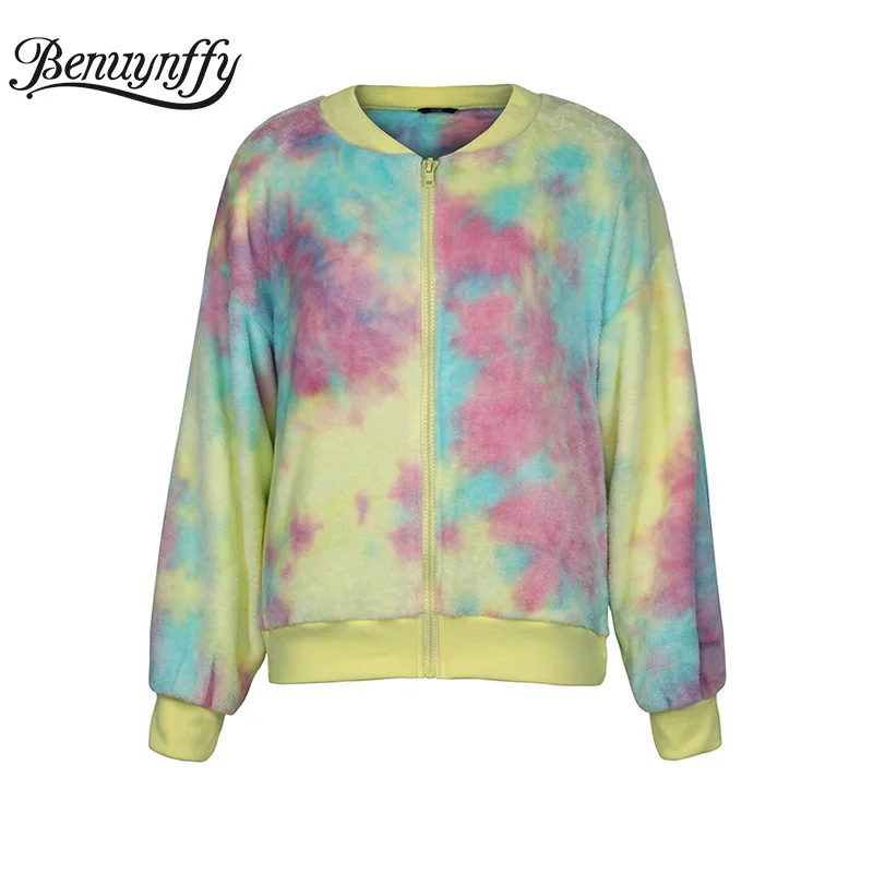 Benuynffy Casual Plush Tie Dye Teddy Sweatshirt Women Autumn winter O-Neck Long Sleeve Zip Up Coat Streetwear Ladies Outerwear
Benuynffy Casual Plush Tie Dye Teddy Sweatshirt Women Autumn winter O-Neck Long Sleeve Zip Up Coat Streetwear Ladies Outerwear