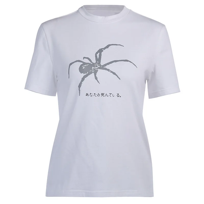 GUAA 2021 Spring Summer New Woman Reflection Spider Print Harajuku Y2k Graphic T Shirts Gothic Punk Clothes for Girls Clothing
GUAA 2021 Spring Summer New Woman Reflection Spider Print Harajuku Y2k Graphic T Shirts Gothic Punk Clothes for Girls Clothing