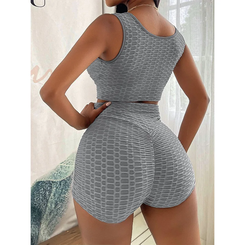 Summer Two Pieces Yoga Sets Solid Color Workout Fitness Tracksuits Women's Sportswear Sleeveless Tank Tops+High Waist Shorts XXL
Summer Two Pieces Yoga Sets Solid Color Workout Fitness Tracksuits Women's Sportswear Sleeveless Tank Tops+High Waist Shorts XXL