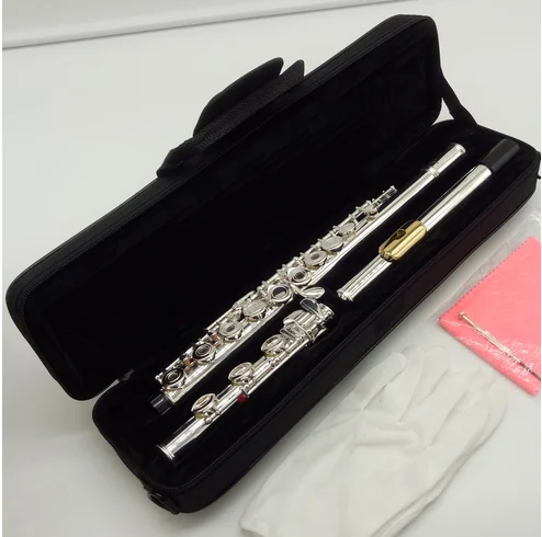 Musique amateur Club flûte professionnelle 422 argent plaqué flûte plaqué or lèvre plaque B jambe ouverte fermer trous 17 E clé
Musique amateur Club flûte professionnelle 422 argent plaqué flûte plaqué or lèvre plaque B jambe ouverte fermer trous 17 E clé