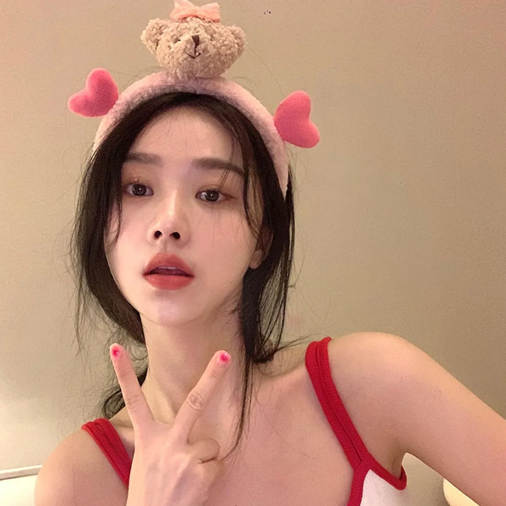1Pc Cute Funny Heart Plush Headband Kawaii Plush Bear Hair Hoop Female Wash Face Mask Makeup Headband
1Pc Cute Funny Heart Plush Headband Kawaii Plush Bear Hair Hoop Female Wash Face Mask Makeup Headband