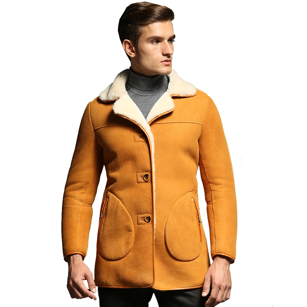 Men sheepskin Quality coat shearling fur coat Male Casual Yellow Shearling Clothing genuine shearling Warm coat for men Outwear
Men sheepskin Quality coat shearling fur coat Male Casual Yellow Shearling Clothing genuine shearling Warm coat for men Outwear