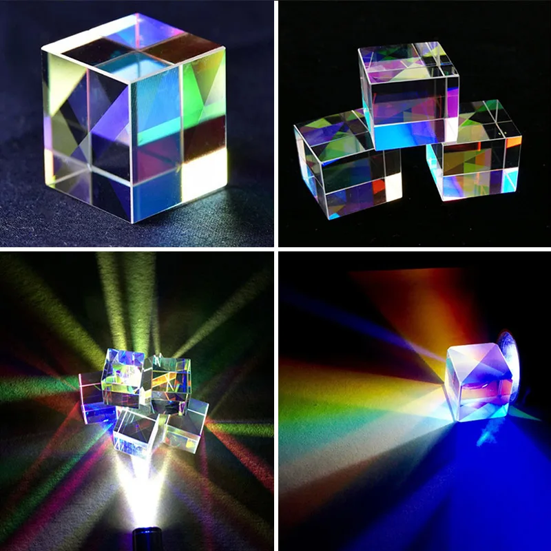 Prism Six-Sided Bright Light Combine Cube Prism Stained Glass Beam Splitting Prism Optical Experiment Instrument 20*20*20mm
Prism Six-Sided Bright Light Combine Cube Prism Stained Glass Beam Splitting Prism Optical Experiment Instrument 20*20*20mm