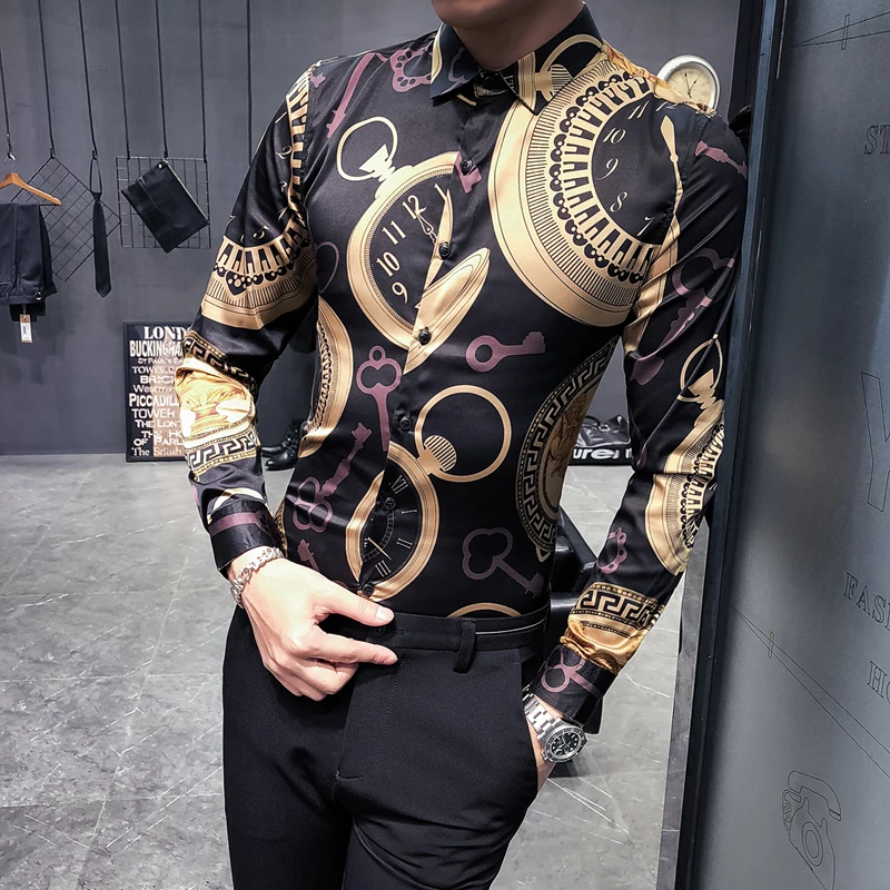 5XL 6XL Luxury Gold Printed Casual Shirt Men Fashion Party Long Sleeve Shirt Slim Fit Tuxedo Shirts Night Club Work Social Shirt
5XL 6XL Luxury Gold Printed Casual Shirt Men Fashion Party Long Sleeve Shirt Slim Fit Tuxedo Shirts Night Club Work Social Shirt