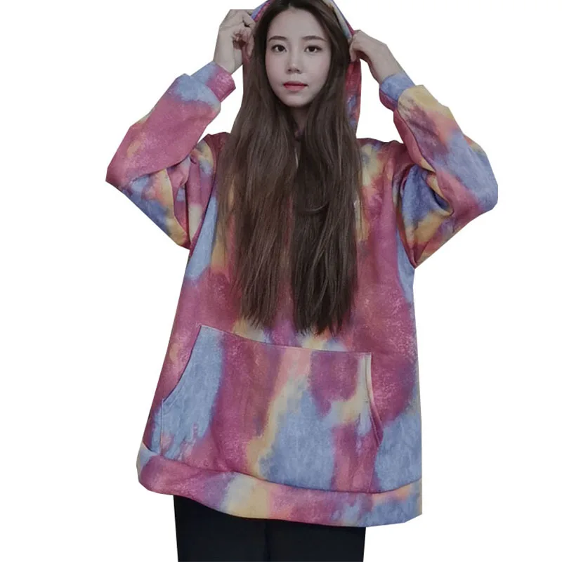 Tie Dye Women Hoodies Print Female Hooded Tops Autumn Winter Warm Ladies Girls Hoodie Hooded Oversized Women Sweatershirt 
Tie Dye Women Hoodies Print Female Hooded Tops Autumn Winter Warm Ladies Girls Hoodie Hooded Oversized Women Sweatershirt