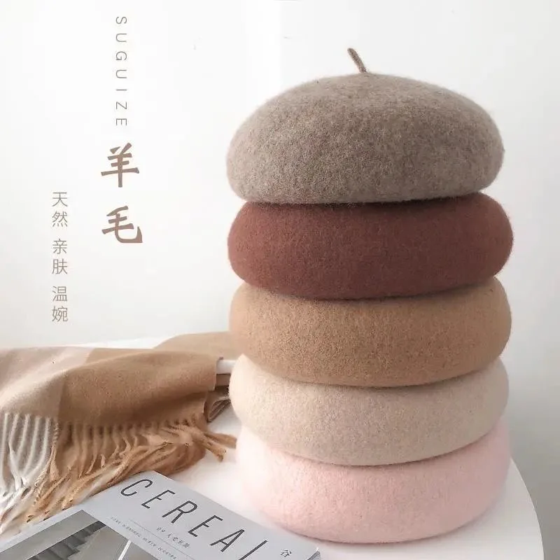 Autumn Winter Hat Women Girl Beret French Artist Warm Wool Beanie Cap Vintage Plain Beret Hats Solid Color Elegant Lady Caps
Autumn Winter Hat Women Girl Beret French Artist Warm Wool Beanie Cap Vintage Plain Beret Hats Solid Color Elegant Lady Caps