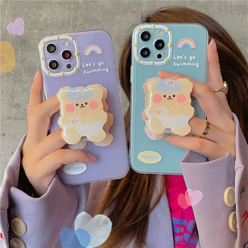 Cartoon Bear clear Phone case For Huawei P40 P30 Nova 7 6 5 Mate30 Mate40 Honor30 propopular Cute cover with 3D Folding bracket
Cartoon Bear clear Phone case For Huawei P40 P30 Nova 7 6 5 Mate30 Mate40 Honor30 propopular Cute cover with 3D Folding bracket