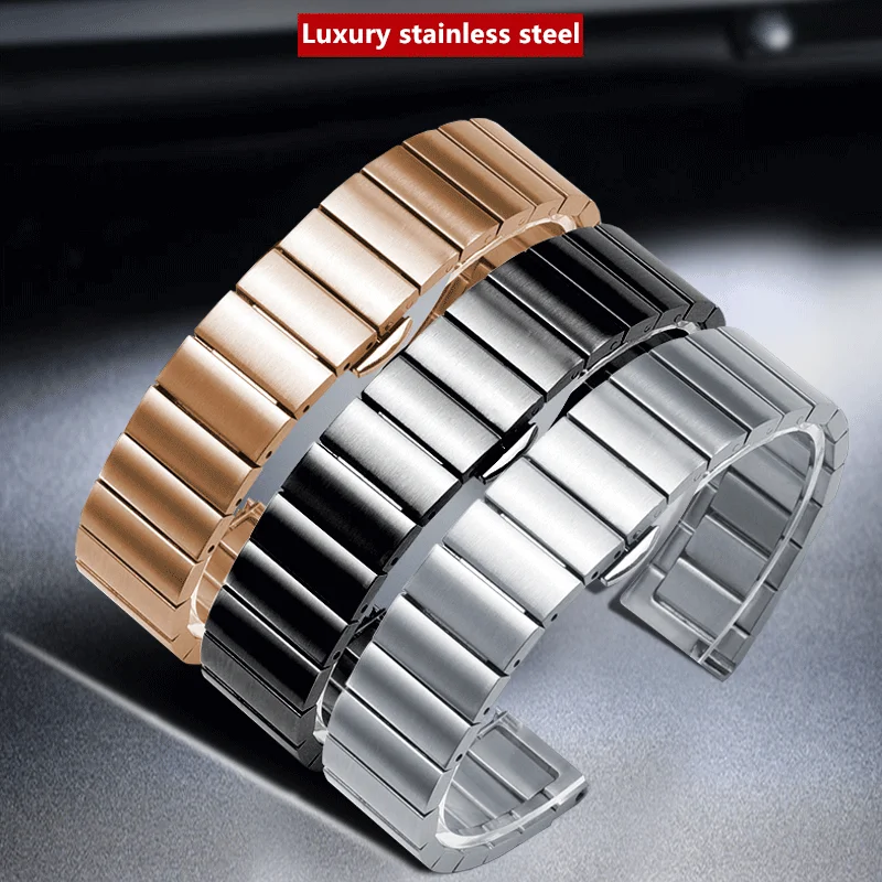 Metal Watch Strap For Samsung Galaxy Watch 46MM Active2 44MM Smart Bracelet Wristband Strap For Gear S3 S2 Band Butterfly buckle
Metal Watch Strap For Samsung Galaxy Watch 46MM Active2 44MM Smart Bracelet Wristband Strap For Gear S3 S2 Band Butterfly buckle