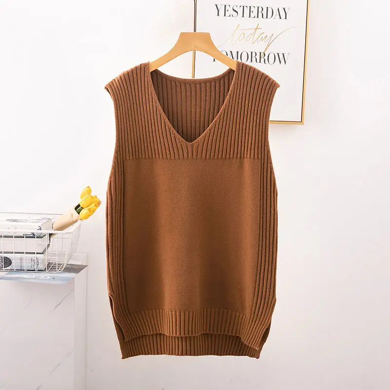 2023 New Winter Spring Women Sweaters Pullovers Sleeveless Vest Waistcoat Vintage Oversize Wild Knitwear Tops Chaleco Mujer W215
2023 New Winter Spring Women Sweaters Pullovers Sleeveless Vest Waistcoat Vintage Oversize Wild Knitwear Tops Chaleco Mujer W215