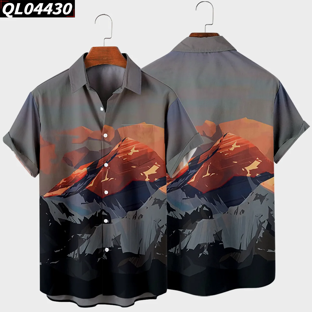 Summer Fashion Mens Hawaiian Short Sleeve Button Shirts Mountain Peak Print Casual Beach Shirt
Summer Fashion Mens Hawaiian Short Sleeve Button Shirts Mountain Peak Print Casual Beach Shirt
