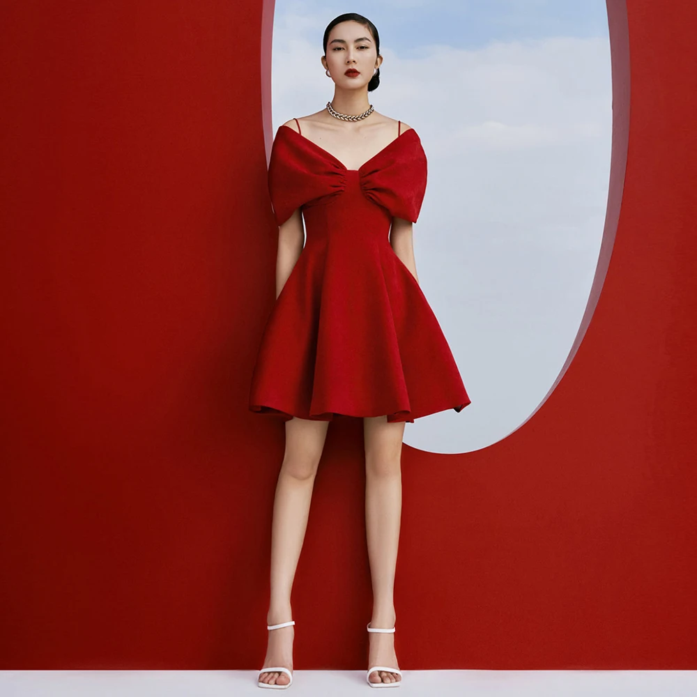 High Quality Summer New Red Sexy Off Shoulder Slash Neck A Line Bandage Dress 2021 Celebrity Designer Elegant Fashion Party Dres
High Quality Summer New Red Sexy Off Shoulder Slash Neck A Line Bandage Dress 2021 Celebrity Designer Elegant Fashion Party Dres