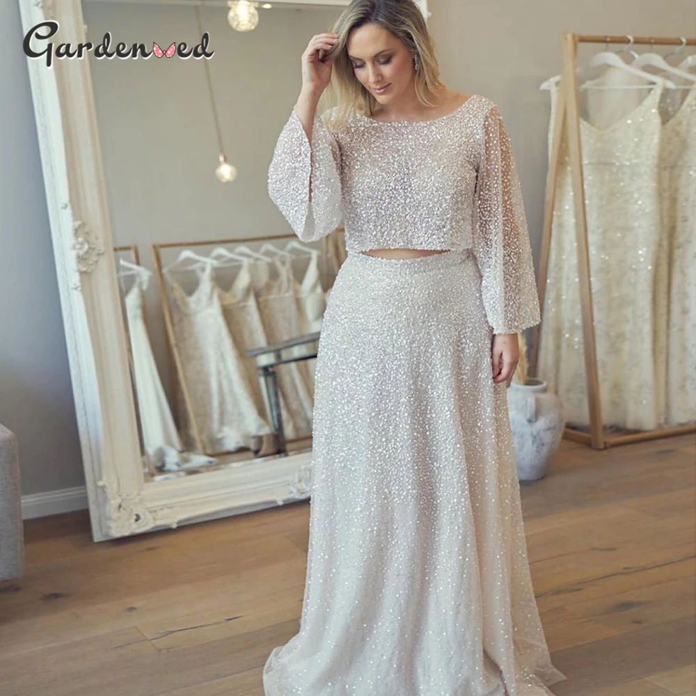 Aline Loosen Sequin Wedding Dress 2020 Back Bride Dresses Ball Gown Chiffon Long Train Dress Wedding Gown Mermaid Wedding Dress
Aline Loosen Sequin Wedding Dress 2020 Back Bride Dresses Ball Gown Chiffon Long Train Dress Wedding Gown Mermaid Wedding Dress
