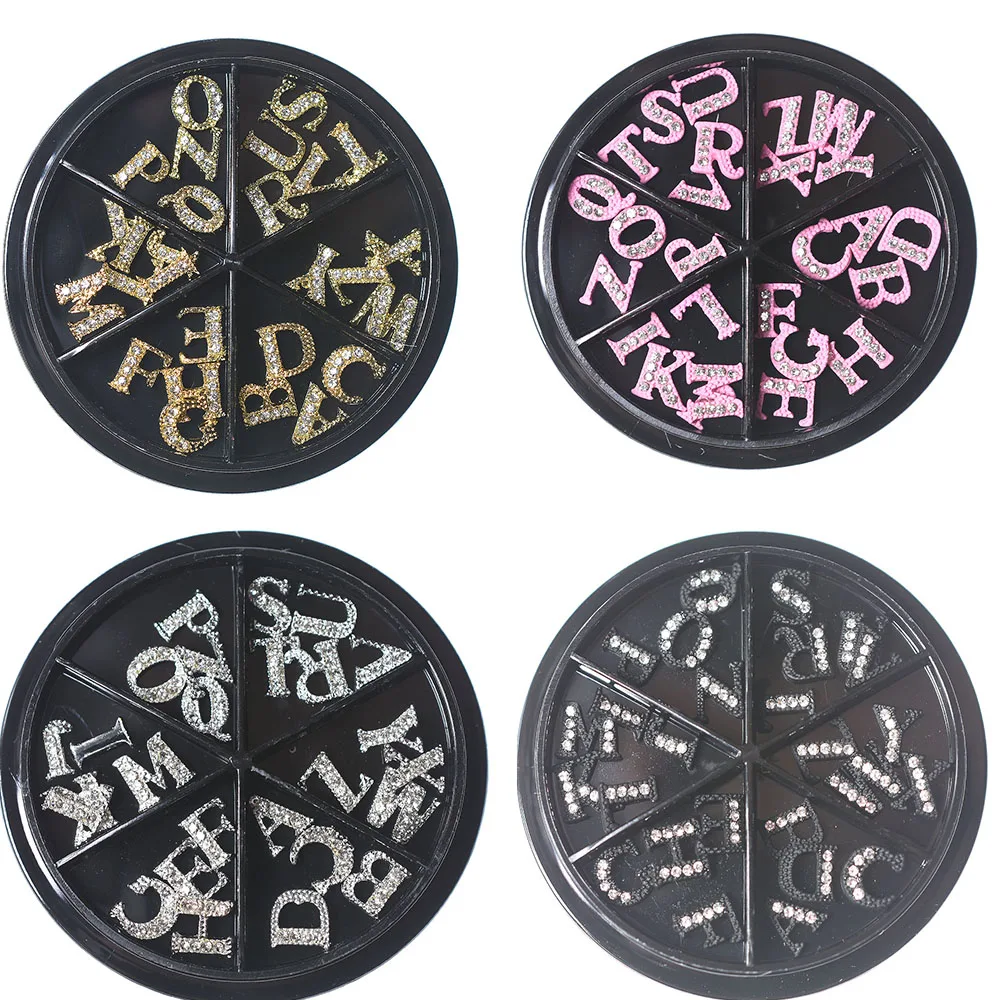 26 Letters In Wheels A-Z Nail Accessories Charms Gold/Pink/Black/Rose Metal Jewels Alphabet 3D Nail Art Decorations Supplies NEW
26 Letters In Wheels A-Z Nail Accessories Charms Gold/Pink/Black/Rose Metal Jewels Alphabet 3D Nail Art Decorations Supplies NEW
