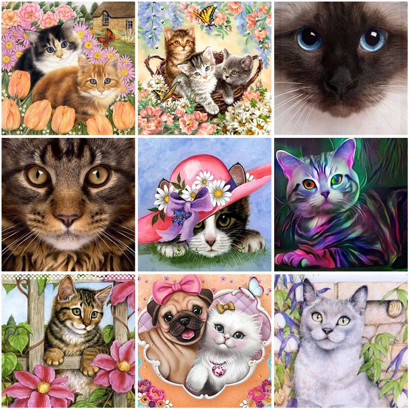 Cat DIY 5D Diamond Painting Cross Stitch Full Round Drill Rhinestone Animal Diamond Mosaic Embroidery Pictures for Home Decor
Cat DIY 5D Diamond Painting Cross Stitch Full Round Drill Rhinestone Animal Diamond Mosaic Embroidery Pictures for Home Decor