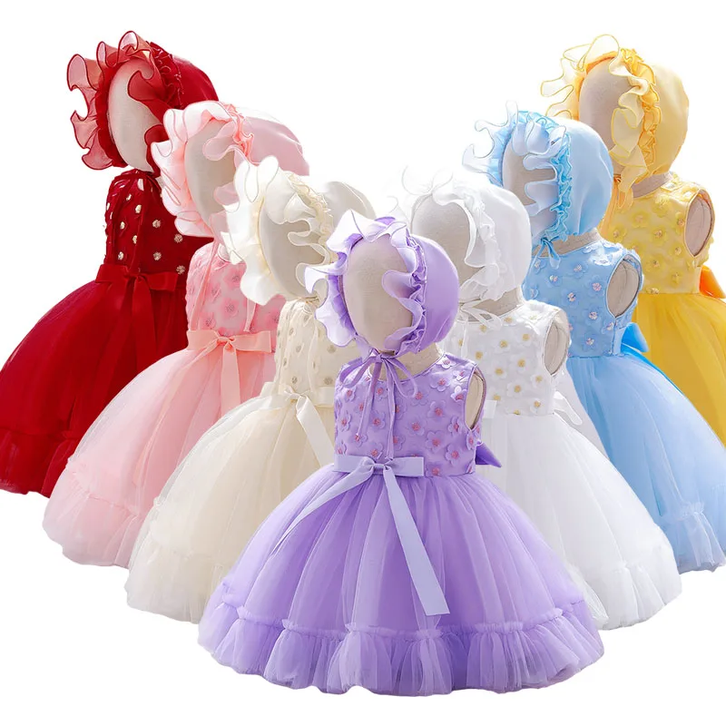 Infant Baby Girls Flower Dresses Gowns Newborn Clothes Princess Tutu Birthday Bow Pure Color Net Gauze Puffy Dress 2021 New
Infant Baby Girls Flower Dresses Gowns Newborn Clothes Princess Tutu Birthday Bow Pure Color Net Gauze Puffy Dress 2021 New