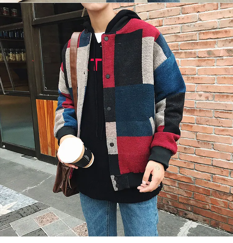 Autumn Men Harajuku Plaid Bomber Jackets 2020 Mens Japanese Streetwear Windbreaker Korean Fashions Baseball Jackets
Autumn Men Harajuku Plaid Bomber Jackets 2020 Mens Japanese Streetwear Windbreaker Korean Fashions Baseball Jackets