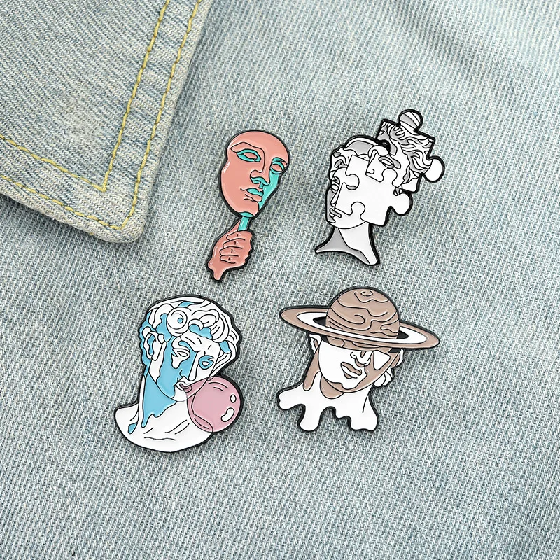 XCMRYSP 4 Styles Artistic Badge Brooch Art Statue Metal Enamel Lapel Pin Backpack Clothes Fashion Jewelry Gift for man
XCMRYSP 4 Styles Artistic Badge Brooch Art Statue Metal Enamel Lapel Pin Backpack Clothes Fashion Jewelry Gift for man