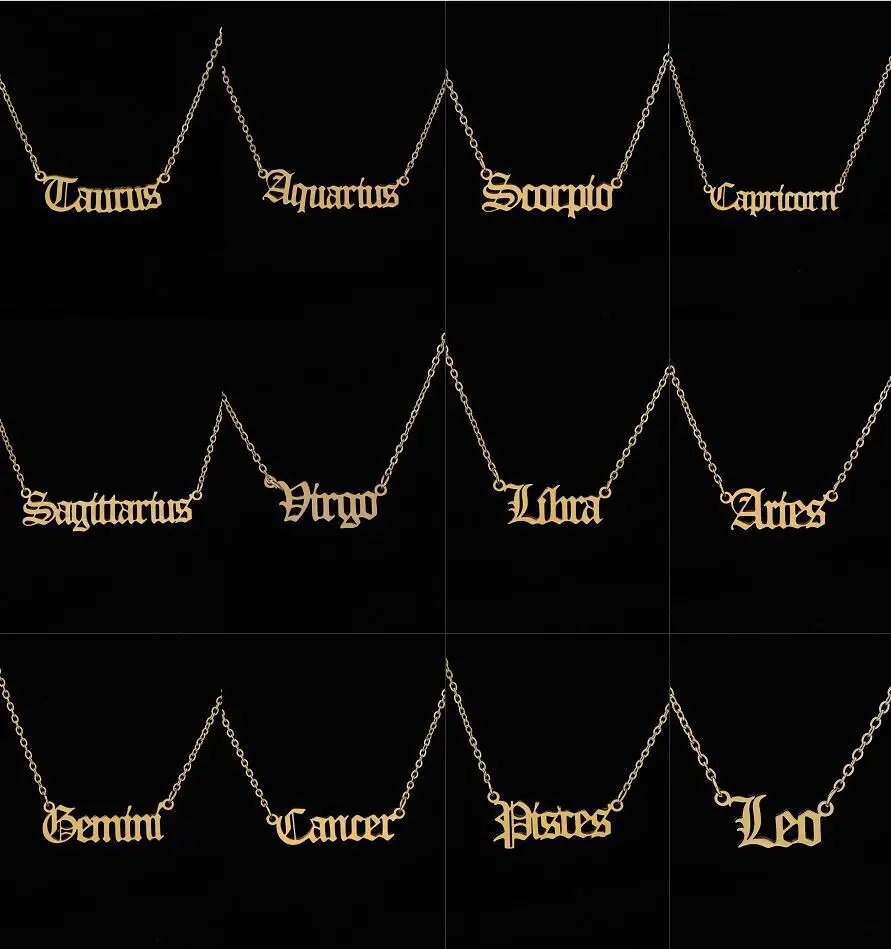 2020 new simple stainless steel twelve constellations Letter necklace girl girlfriends exclusive guardian clavicle chain
2020 new simple stainless steel twelve constellations Letter necklace girl girlfriends exclusive guardian clavicle chain