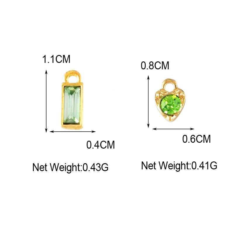 10Pcs/lot Mix Green Love Heart Rectangle Crystal Pendant Earrings Necklace Combination Set Sweet Style Alloy Chain Jewelry Set 
10Pcs/lot Mix Green Love Heart Rectangle Crystal Pendant Earrings Necklace Combination Set Sweet Style Alloy Chain Jewelry Set