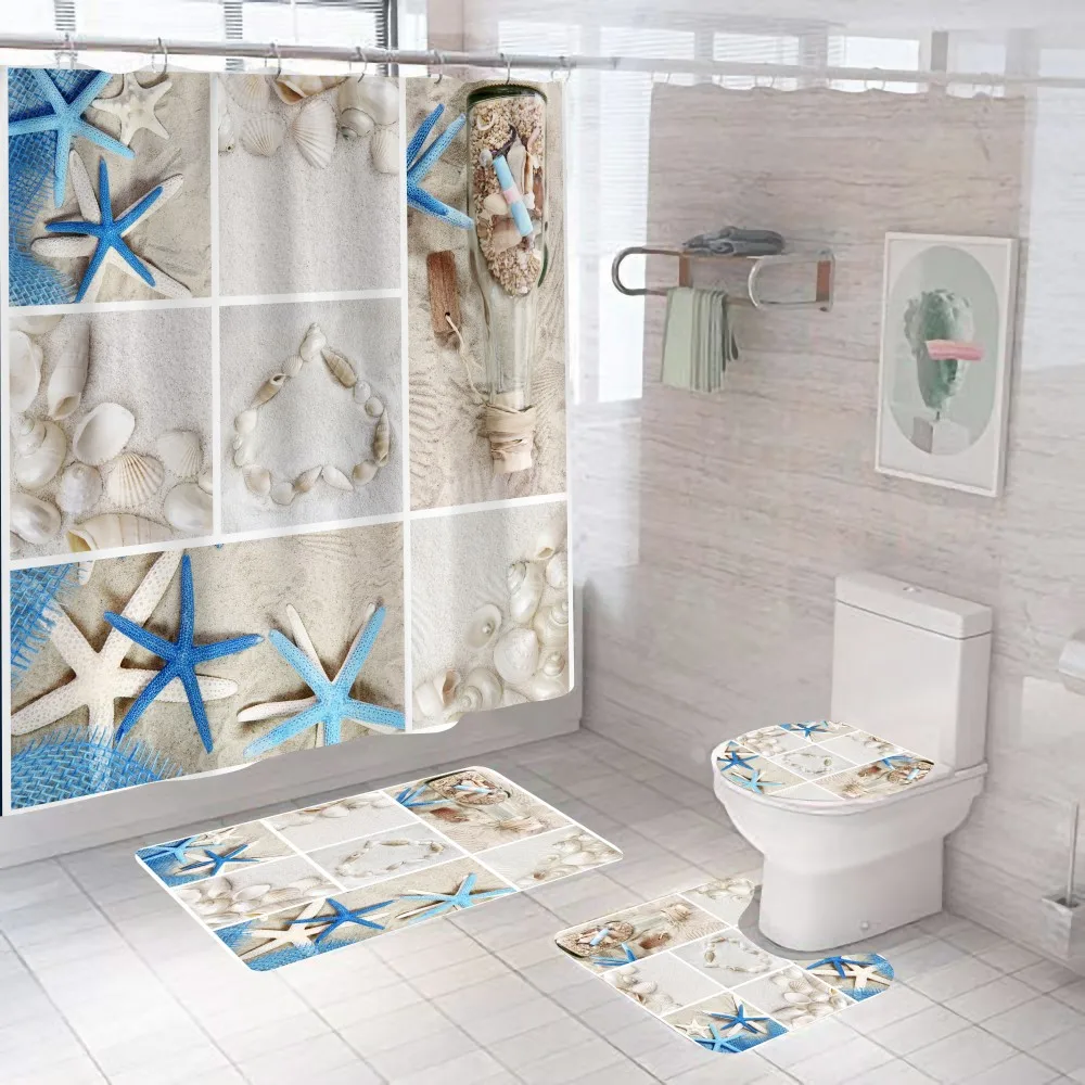 3D Print Starfish Shower Curtain Set Marine Life Bathroom Color Waterproof Bath Curtain Curtains With Hooks Decorate Home
3D Print Starfish Shower Curtain Set Marine Life Bathroom Color Waterproof Bath Curtain Curtains With Hooks Decorate Home