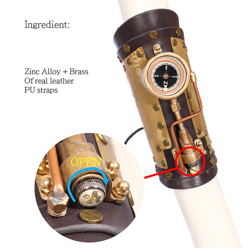 Halloween Cosplay Accessories Middle Ages Vintage Steampunk Mechanical Outdoor Compass Industrial Revolution Gear Wristband
Halloween Cosplay Accessories Middle Ages Vintage Steampunk Mechanical Outdoor Compass Industrial Revolution Gear Wristband