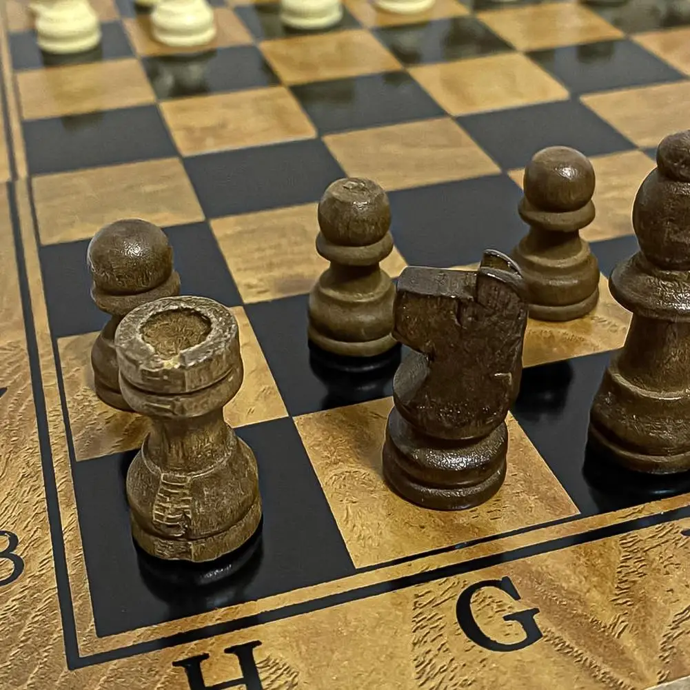 23.5cm Vintage Chess 3 in 1 Foldable Wooden Portable Backgammon Checkers Chess Pieces for Gifts Checkers Chess Pieces
23.5cm Vintage Chess 3 in 1 Foldable Wooden Portable Backgammon Checkers Chess Pieces for Gifts Checkers Chess Pieces