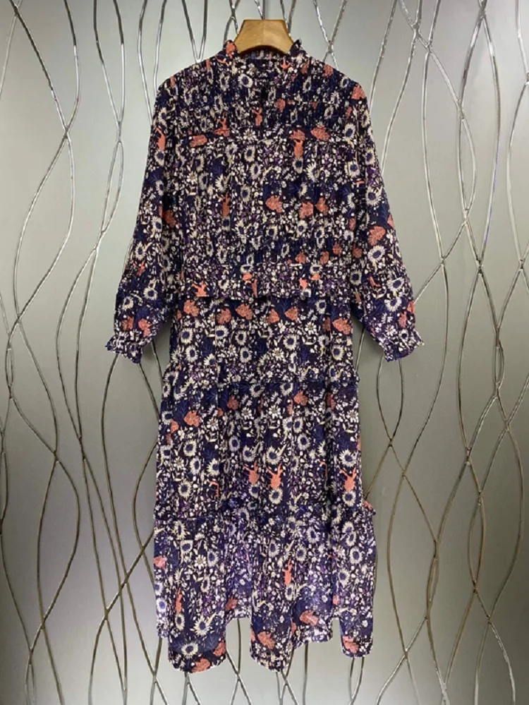High Quality Cotton Dress 2021 Summer Style Women Vintage Floral Print Long Sleeve Mid-Calf Length Casual Loose Dress Vestidos
High Quality Cotton Dress 2021 Summer Style Women Vintage Floral Print Long Sleeve Mid-Calf Length Casual Loose Dress Vestidos