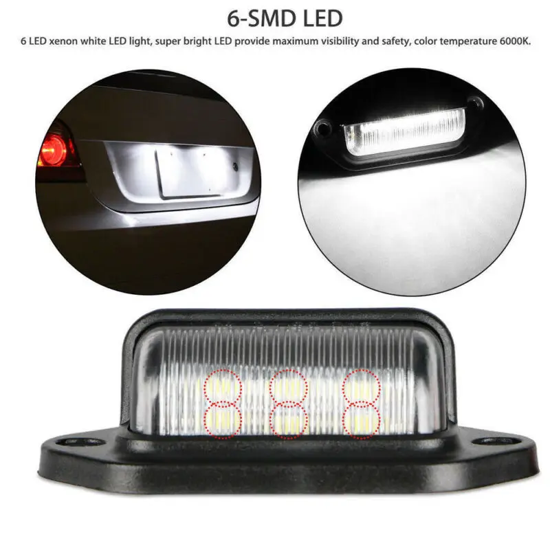 IP65 6-LEDs 12V Light Truck Trailer Light Step Lamp Bright Auto License Plate Lights Waterproof Car Accessories Car Lights
IP65 6-LEDs 12V Light Truck Trailer Light Step Lamp Bright Auto License Plate Lights Waterproof Car Accessories Car Lights