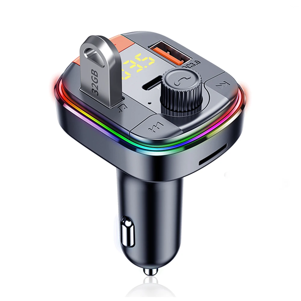 FM Transmitter Bluetooth 5.0 Adapter Colorful Car Mp3 Player Handsfree Calling 2 USB Port with PD QC 3.0 Fast Charge Car Kit
FM Transmitter Bluetooth 5.0 Adapter Colorful Car Mp3 Player Handsfree Calling 2 USB Port with PD QC 3.0 Fast Charge Car Kit