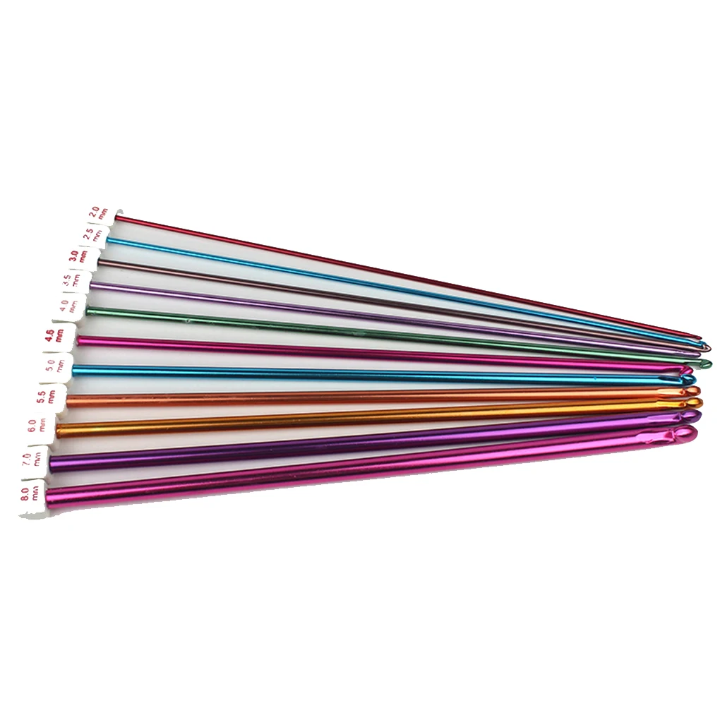 11pcs/set Crochet Hook Sewing Needles Set Multicolor Tunisian Afghan Aluminum Knitting Needles Tools Kit Accessory 
11pcs/set Crochet Hook Sewing Needles Set Multicolor Tunisian Afghan Aluminum Knitting Needles Tools Kit Accessory