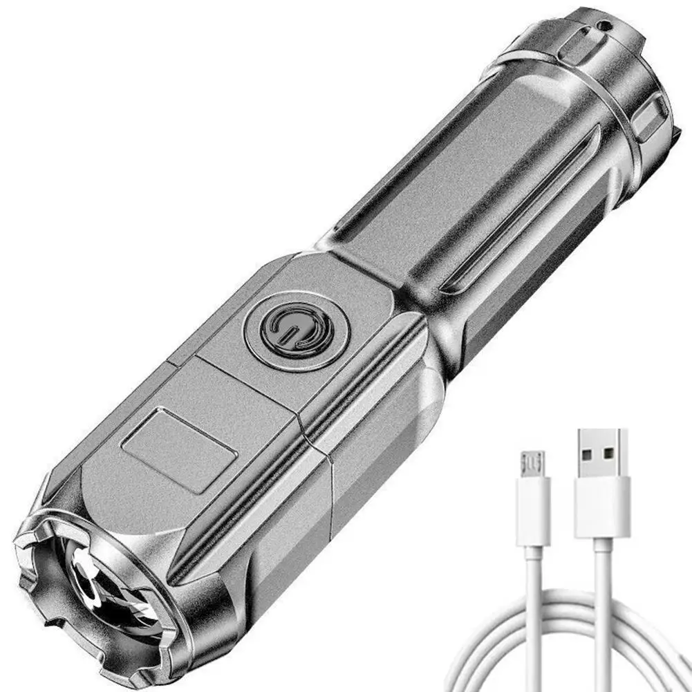 Camping Flashlight USB Charging Strong Light Zoom Flashlight Household Outdoor Multi-function Portable Flashlight
Camping Flashlight USB Charging Strong Light Zoom Flashlight Household Outdoor Multi-function Portable Flashlight
