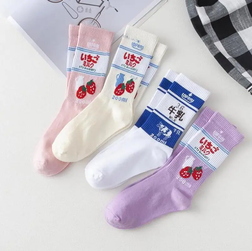 Pile Heap Milk Women Pink Socks Cotton Cartoon Fruit Print Cute Socks Meias Korean Harajuku Style with Cow Strawberry Banana 39
Pile Heap Milk Women Pink Socks Cotton Cartoon Fruit Print Cute Socks Meias Korean Harajuku Style with Cow Strawberry Banana 39