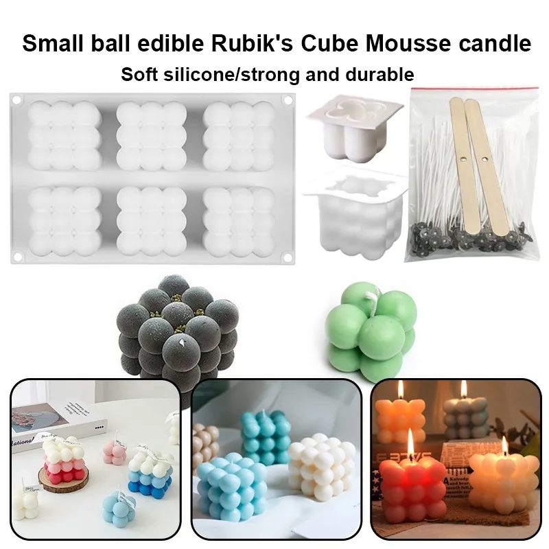 Silicone Candle Molds for Soap Handmade 3D Rubik's Cube Candles Making Molds DIY Supplies for Decoration Bubble Plaster Mould
Silicone Candle Molds for Soap Handmade 3D Rubik's Cube Candles Making Molds DIY Supplies for Decoration Bubble Plaster Mould