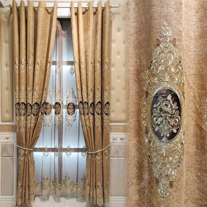 Custom curtains European Chenille Thicken shading embroidered yellow livingroom bedroom cloth blackout curtain tulle drape M745
Custom curtains European Chenille Thicken shading embroidered yellow livingroom bedroom cloth blackout curtain tulle drape M745