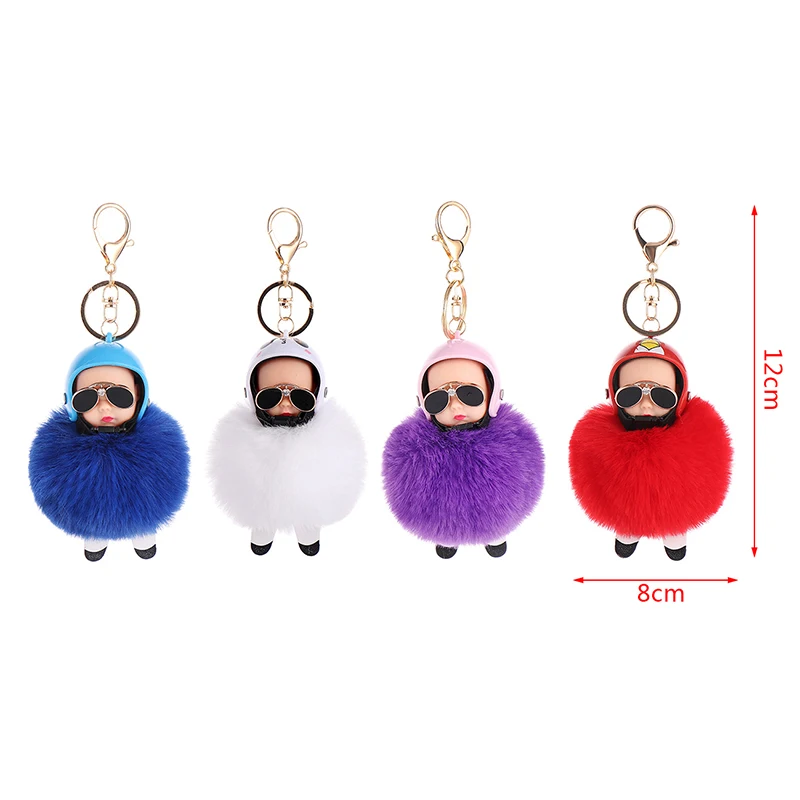 Cute Cartoon Sleeping Doll car pendant Keychain Fur Ball Plush Keyring Women Handbag Car Key Holder Bag Pendant
Cute Cartoon Sleeping Doll car pendant Keychain Fur Ball Plush Keyring Women Handbag Car Key Holder Bag Pendant