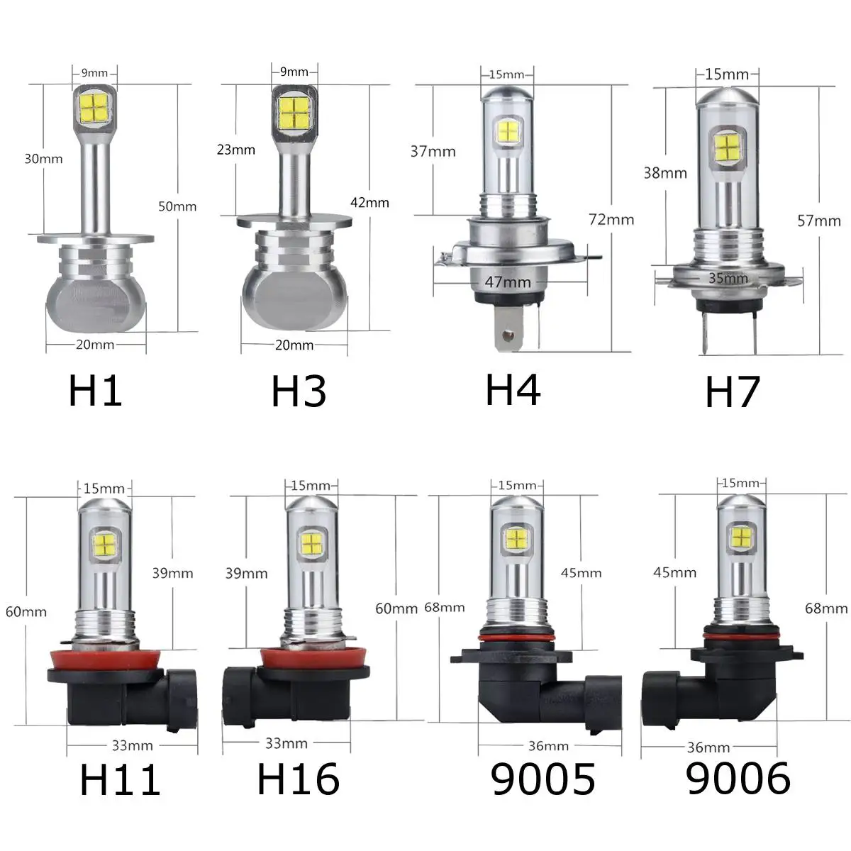 2PCS 80W Mini LED Car Headlight Bulb Fog Lamps Daytime Running Light Car LED Lights H1 H3 H11 H16 9005 9006 1500lm White 6000K
2PCS 80W Mini LED Car Headlight Bulb Fog Lamps Daytime Running Light Car LED Lights H1 H3 H11 H16 9005 9006 1500lm White 6000K