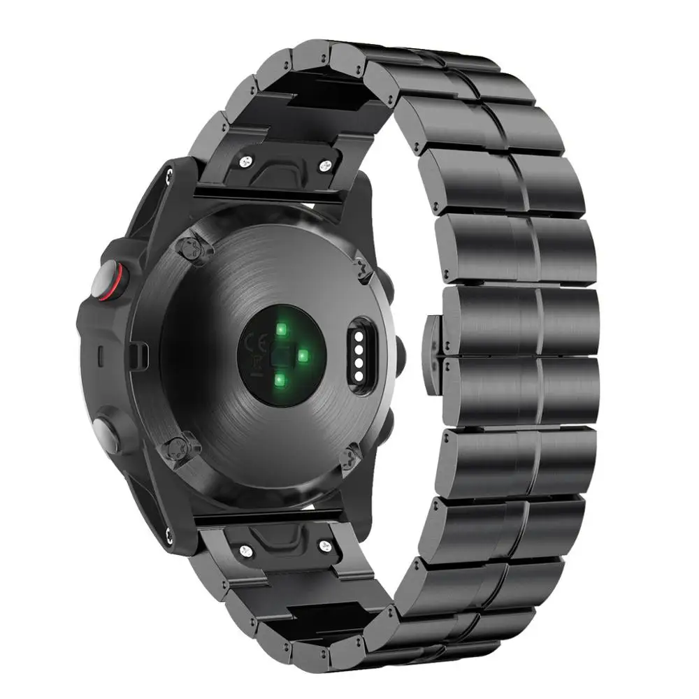 Ремешок металлический для Garmin fenix 6X Pro 5X plus быстросъемный браслет из нержавеющей