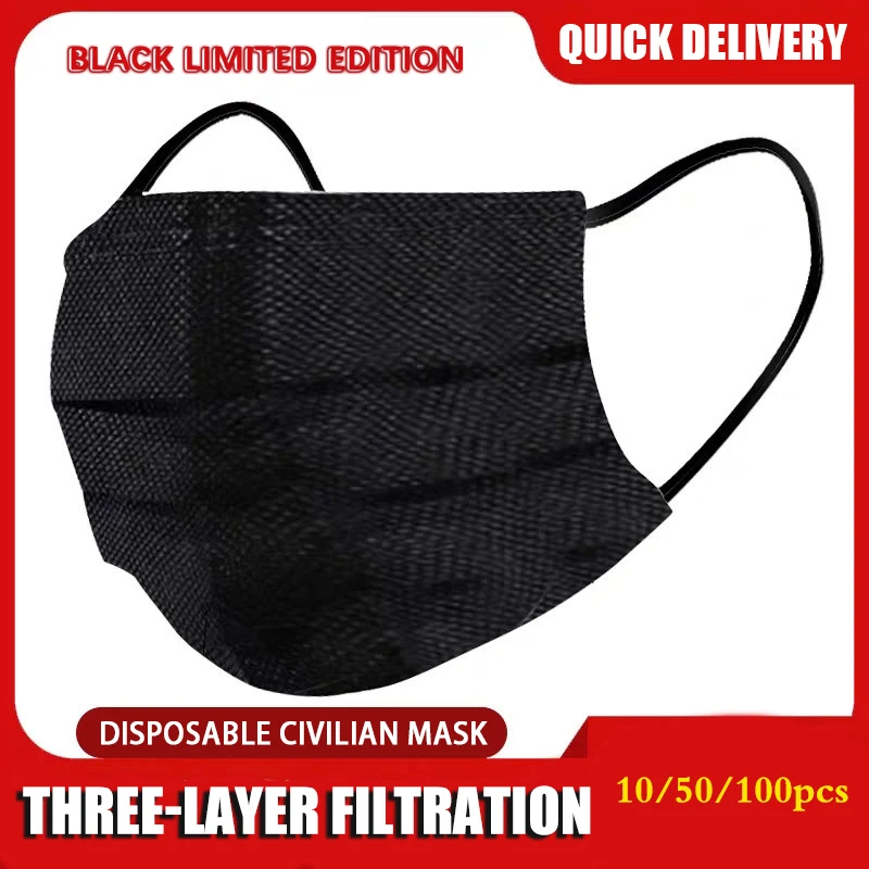 In stock Disposable Mask 3 Ply Anti-dust Protective Black Face Mask Non-woven Elastic Earloop Breathable Face Mask for Woman Man
In stock Disposable Mask 3 Ply Anti-dust Protective Black Face Mask Non-woven Elastic Earloop Breathable Face Mask for Woman Man