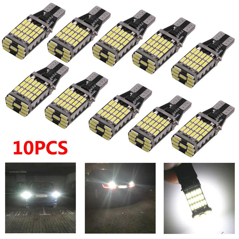 10pcs Error-free LED T15 W16W Car Light Lamp Bulb 6000K White 45 SMD 4014 LED Bulbs
10pcs Error-free LED T15 W16W Car Light Lamp Bulb 6000K White 45 SMD 4014 LED Bulbs