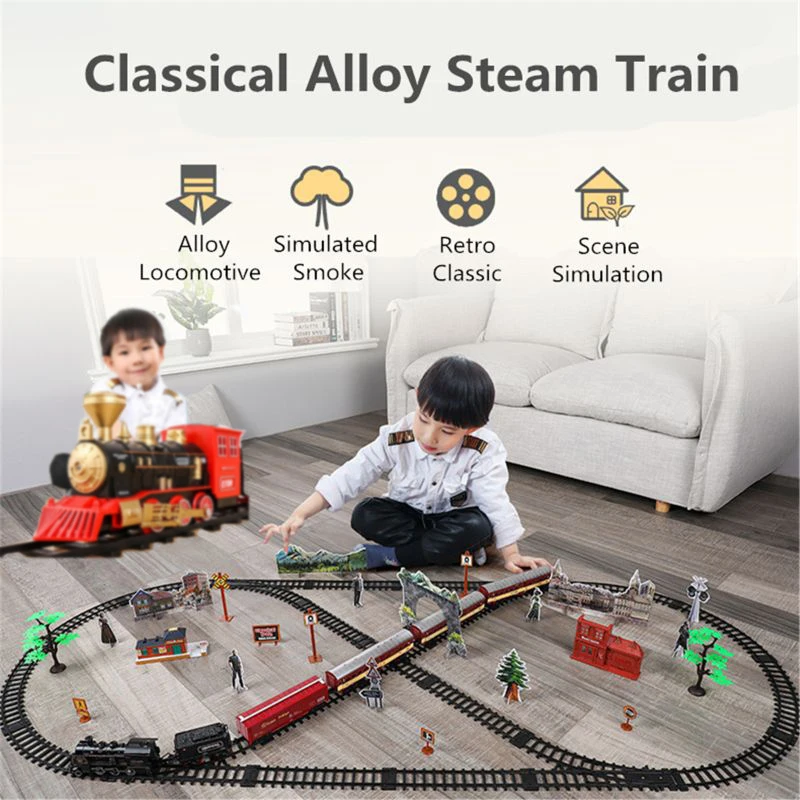 TEMI Electronic Classic Railway Train Set src car Steam Locomotive Engine, Cargo Car and Tracks Wltoys Battery Toys for children
TEMI Electronic Classic Railway Train Set src car Steam Locomotive Engine, Cargo Car and Tracks Wltoys Battery Toys for children