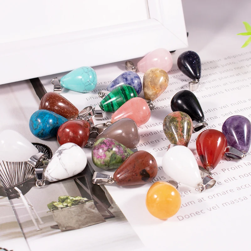 50PCS Pendant Natural Stones Jade a Lucky Charm Water Droplets Necklace Crystal Beads For Jewelry Making
50PCS Pendant Natural Stones Jade a Lucky Charm Water Droplets Necklace Crystal Beads For Jewelry Making