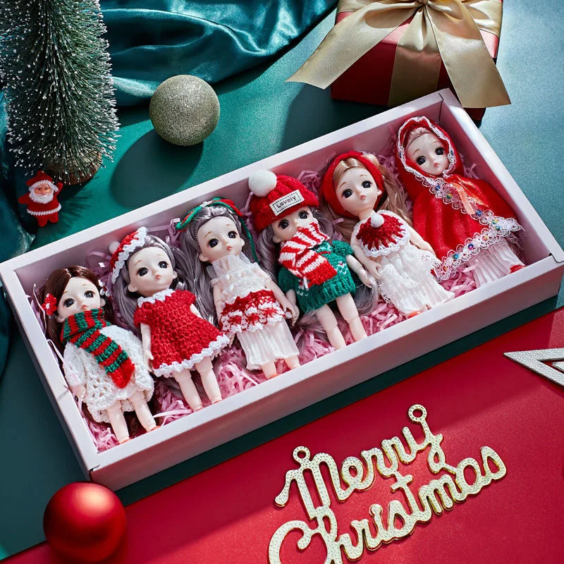 Christmas BJD Mini Dolls 17CM Cute Princess Makeup Movable Joints Full Set 1/8 Doll Merry Christmas Gift for Child Toy Birthday
Christmas BJD Mini Dolls 17CM Cute Princess Makeup Movable Joints Full Set 1/8 Doll Merry Christmas Gift for Child Toy Birthday