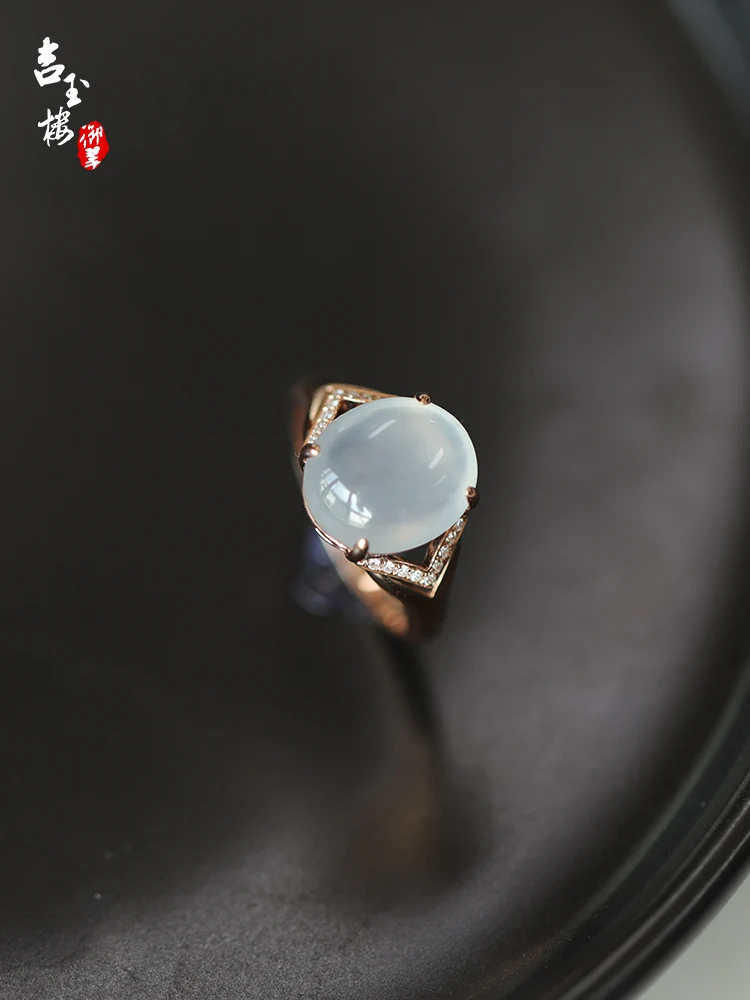 Jizulou Yucui Myanmar Natural a Cargo Ice-like Emerald Egg Noodle Ring 18K Rose Gold Inlaid Diamond Women's Ring
Jizulou Yucui Myanmar Natural a Cargo Ice-like Emerald Egg Noodle Ring 18K Rose Gold Inlaid Diamond Women's Ring