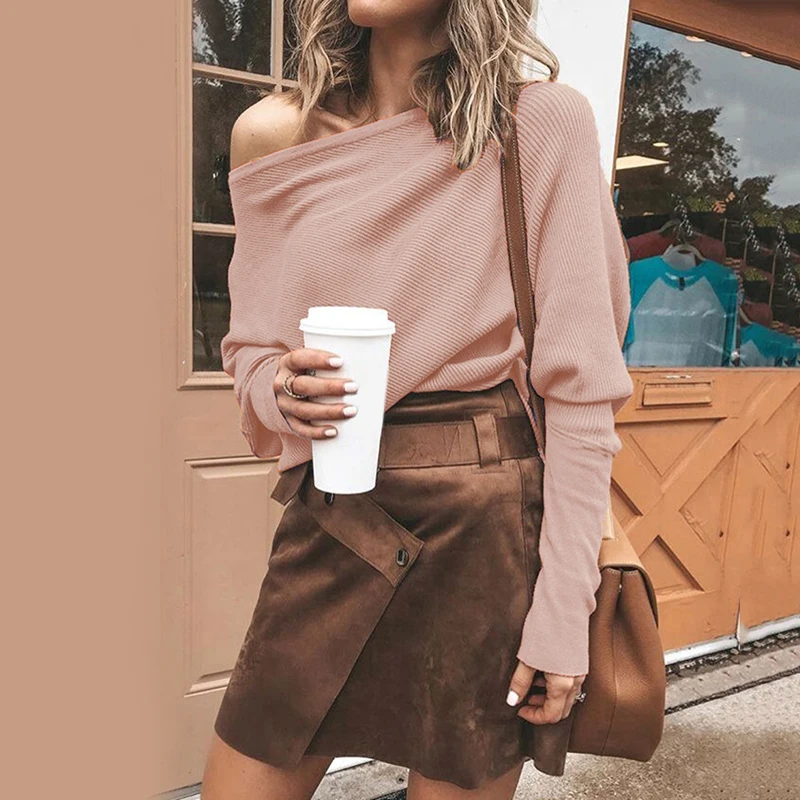 Tee Shirt Femme 2020 Autumn Sexy Off The Shoulder Long Sleeve Tops For Women T-Shirt Casual One Shoulder Rib Tops
Tee Shirt Femme 2020 Autumn Sexy Off The Shoulder Long Sleeve Tops For Women T-Shirt Casual One Shoulder Rib Tops