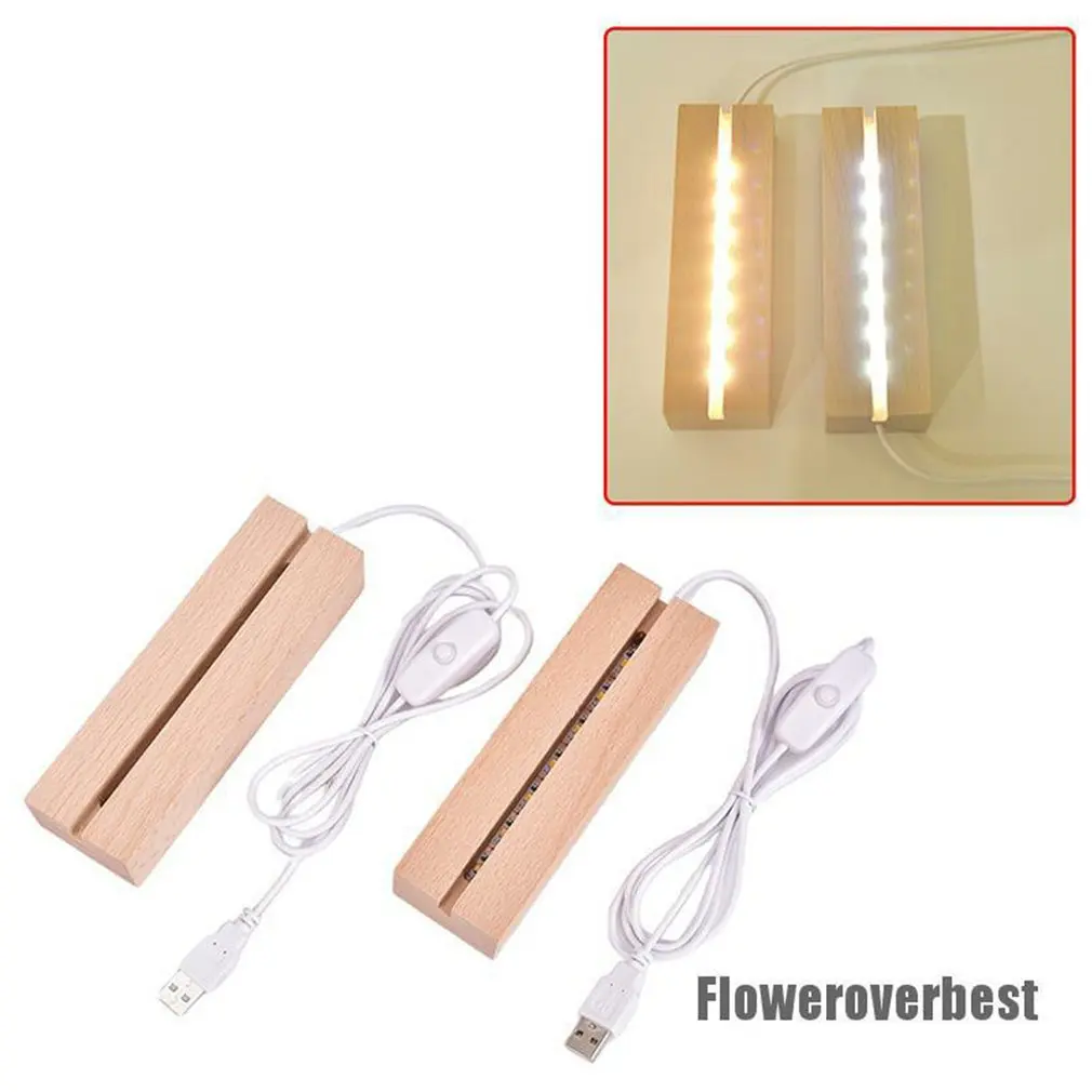 Wooden Led Lamp Base USB Cable Switch Night Light 3D Led Night Lamp Base Long Acrylic DIY Wooden Lamp Base 150mm
Wooden Led Lamp Base USB Cable Switch Night Light 3D Led Night Lamp Base Long Acrylic DIY Wooden Lamp Base 150mm