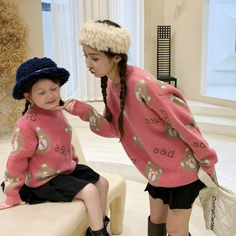 Вязаные свитера для девочек, свитшот с героями мультфильмов для всей семьи, верхняя одежда, осень-зима, одежда для мам и детей, свитер для мам...
Вязаные свитера для девочек, свитшот с героями мультфильмов для всей семьи, верхняя одежда, осень-зима, одежда для мам и детей, свитер для мам...